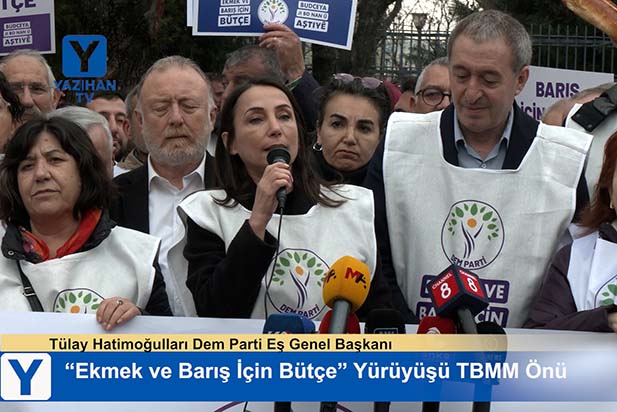 DEM Parti’nin “Ekmek ve Barış İçin Bütçe” Yürüyüşü TBMM Önünde Sona Erdi